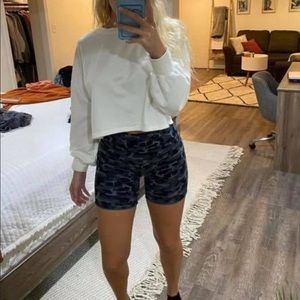 biker shorts, xs, camo